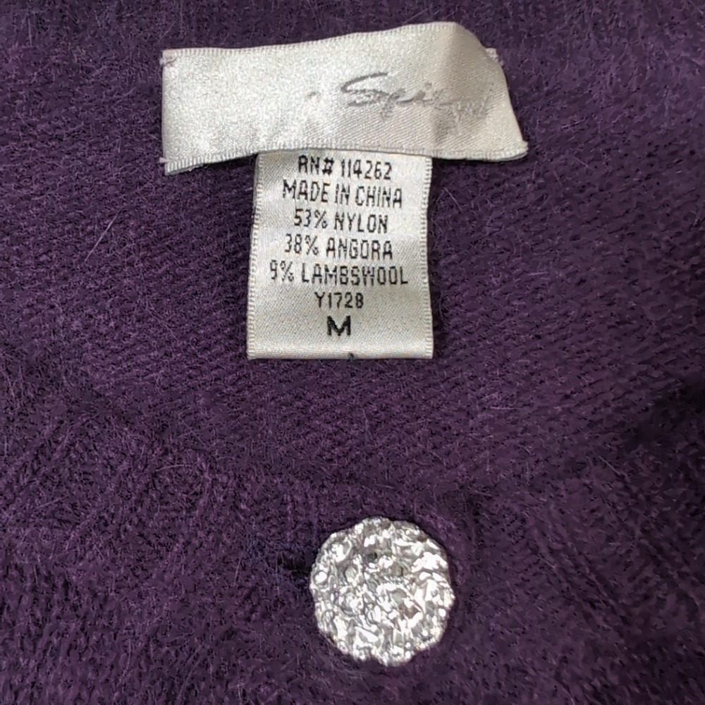 Spiegel Purple Angora Lambswool Shrug Cardigan M Soft Coquette Balletcore‎ Crop - Picture 6 of 10